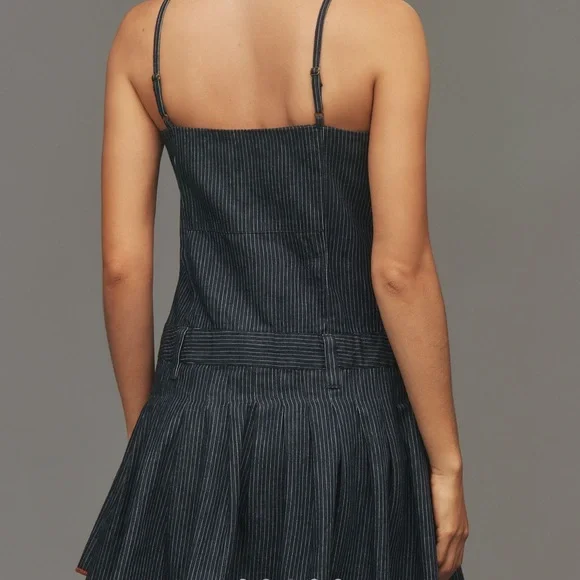Pilcro Sleeveless Pleated Denim Romper - Picture 3 of 5